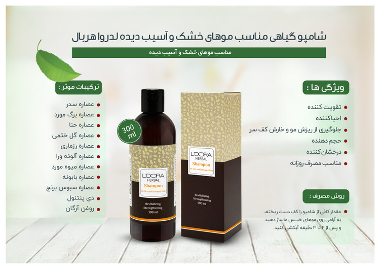 خواص و ترکیبات موثر شامپو مناسب مهای خشک و آسیب دیده لدورا