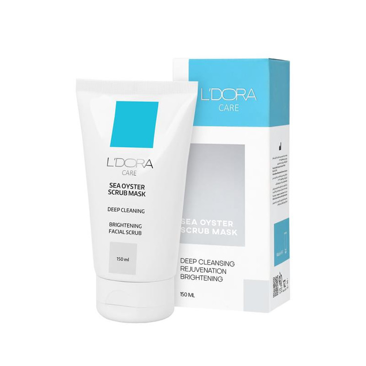 ماسک اسکراب صدفی دریایی لدورا: لایهبرداری ملایم و پاکسازی پوست برای شادابی و طراوت طبیعی.