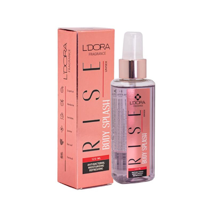 اسپری خوشبوکننده بدن مدل Rise لدورا فرگرنس 120 میلی لیتر/اسپورت مردانه و زنانه