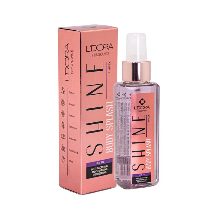 اسپری خوشبوکننده بدن مدل Shine لدورا فرگرنس 120 میلی لیتر/اسپورت هم زنانه و هم مردانه