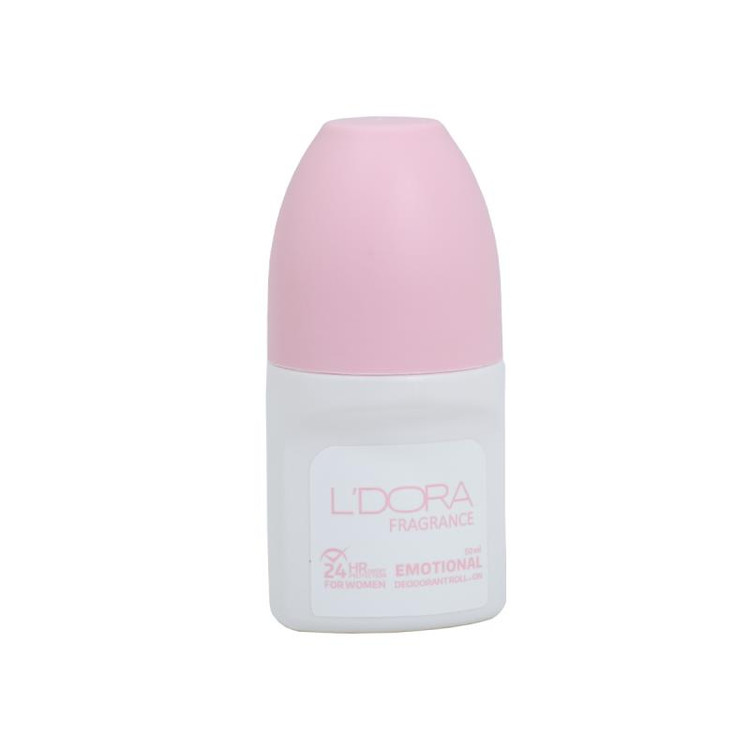 دئودورانت رولی زنانه یا مام خوشبو کننده بدن و ضد تعریق مدل EMOTIONAL لدورا فرگرنس 50 میلیلیتر