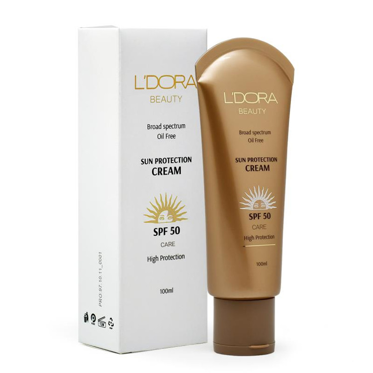 ضدآفتاب بی رنگ لدورا مدل قدیمی SPF50 - فاقد چربی و حجم 100 میلی لیتر
