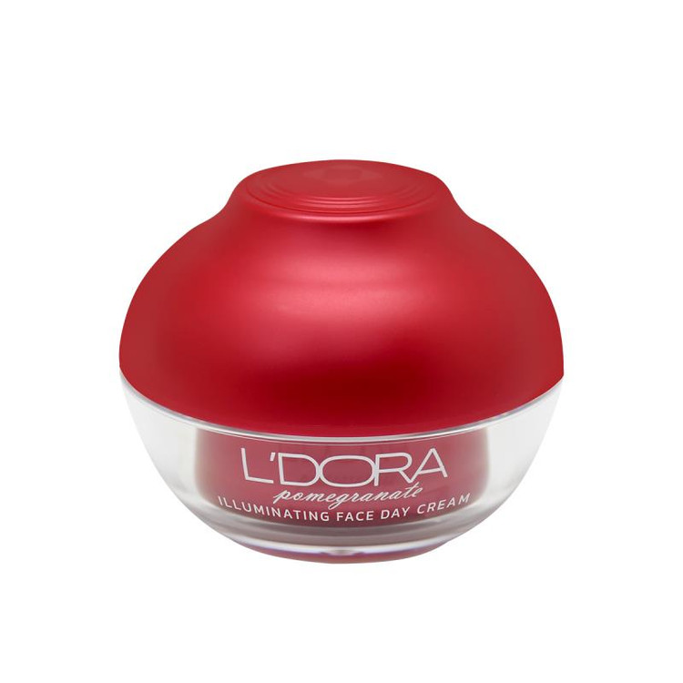 لدورا: کرم صبح روشنکننده با انار – مخصوص صورت و گردن – ۵۰ میلی لیتر – مناسب همه پوستها